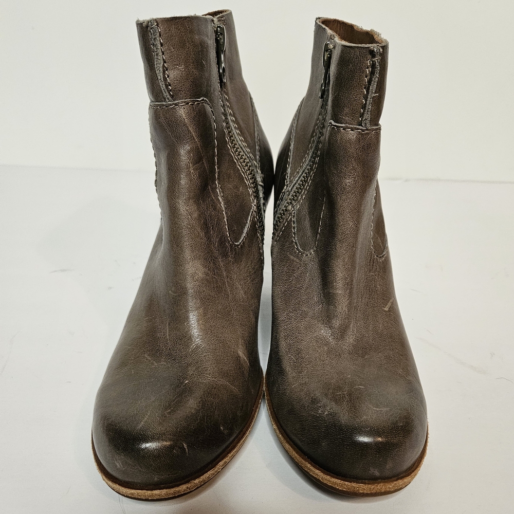 Kork-ease Michelle Leather Side Zip Wedge Ankle Boots - Picture 3 of 9